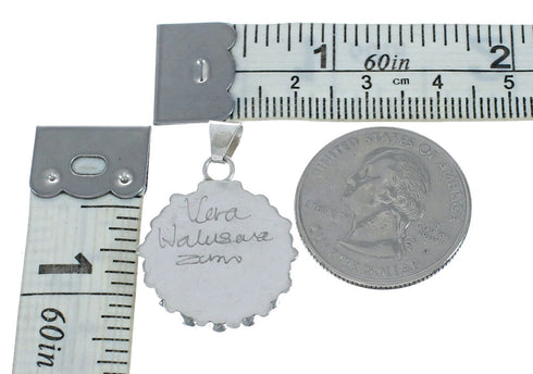 Zuni Flower Turquoise Cluster Pendant SN20406