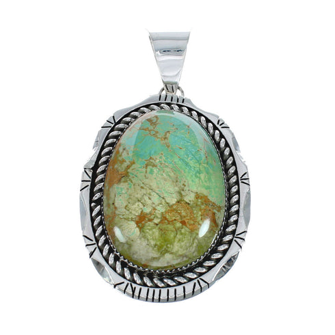 Navajo Kingman Turquoise Genuine Sterling Silver Pendant SN20402
