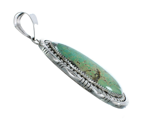 Navajo Kingman Turquoise Genuine Sterling Silver Pendant SN20401