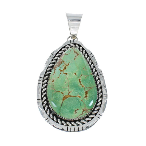 Navajo Kingman Turquoise Genuine Sterling Silver Pendant SN20405