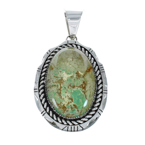 Navajo Kingman Turquoise Genuine Sterling Silver Pendant SN20400