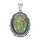 Navajo Kingman Turquoise Genuine Sterling Silver Pendant SN20400