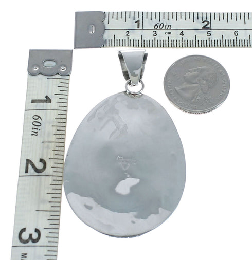 Navajo Kingman Turquoise Genuine Sterling Silver Pendant SN20400