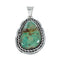Navajo Kingman Turquoise Genuine Sterling Silver Pendant SN20399