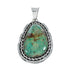 Navajo Kingman Turquoise Genuine Sterling Silver Pendant SN20399