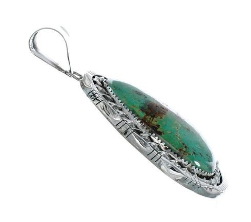 Navajo Kingman Turquoise Genuine Sterling Silver Pendant SN20399