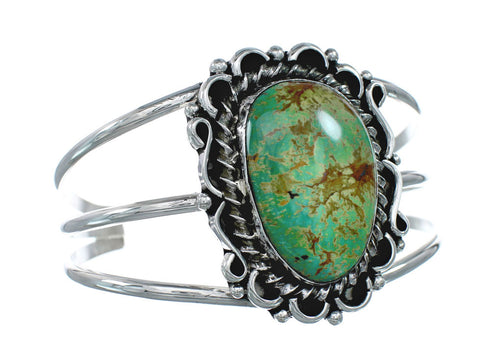 Sterling Silver Kingman Turquoise Native American Cuff Bracelet SN20396