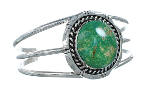 Sterling Silver Kingman Turquoise Native American Cuff Bracelet SN20398