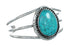 Sterling Silver Kingman Turquoise Native American Cuff Bracelet SN20395