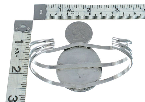 Sterling Silver Kingman Turquoise Native American Cuff Bracelet SN20395