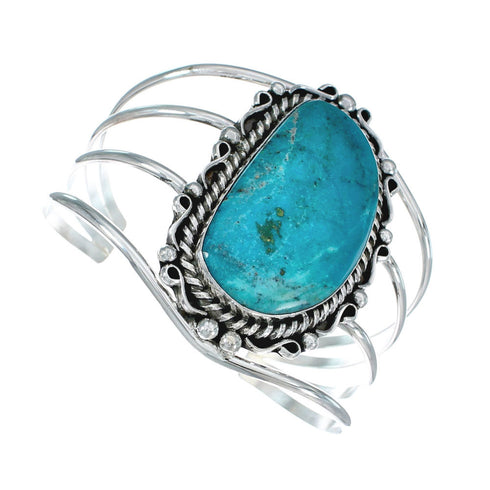 Sterling Silver Kingman Turquoise Native American Cuff Bracelet SN20394