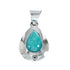 Navajo Sterling Silver Turquoise Tear Drop Pendant NX11549
