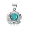 Native American Turquoise Sterling Silver Navajo Pendant NX11543