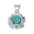 Native American Turquoise Sterling Silver Navajo Pendant NX11543