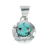 Native American Turquoise Sterling Silver Navajo Pendant NX11544