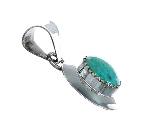 Native American Turquoise Sterling Silver Navajo Pendant SN20421