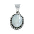 Mother of Pearl Genuine Sterling Silver Navajo Pendant SN20420