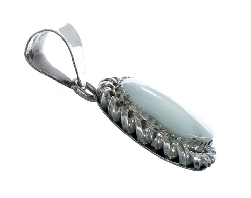 Mother of Pearl Genuine Sterling Silver Navajo Pendant SN20420