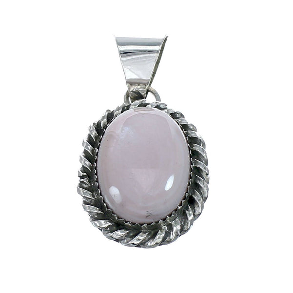Navajo Native American Pink Shell Sterling Silver Pendant SN20415