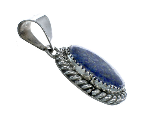 Denim Lapis Genuine Sterling Silver Navajo Pendant SN20418