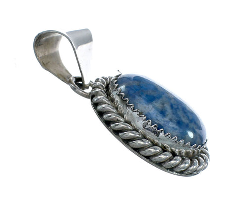 Denim Lapis Genuine Sterling Silver Navajo Pendant SN20419