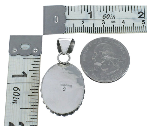 Denim Lapis Genuine Sterling Silver Navajo Pendant SN20419