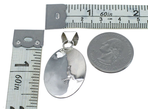 Navajo Sterling Silver Oyster Shell Pendant SN20417