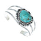 Sterling Silver Kingman Turquoise Native American Cuff Bracelet SN20423