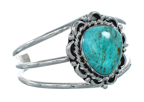 Sterling Silver Kingman Turquoise Native American Cuff Bracelet SN20423