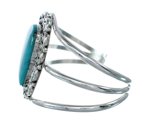Sterling Silver Kingman Turquoise Native American Cuff Bracelet SN20424