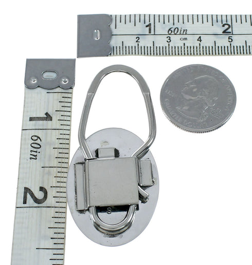 Native American Navajo Onyx Sterling Silver Key Chain SN20445