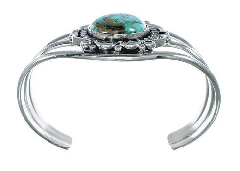 Sterling Silver Kingman Turquoise Native American Cuff Bracelet SX10104