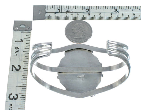 Sterling Silver Kingman Turquoise Native American Cuff Bracelet SX10104