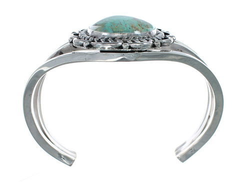 Genuine Sterling Silver Kingman Turquoise Native American Cuff Bracelet SX10105