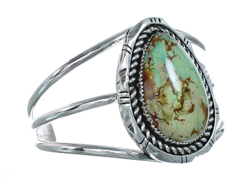 Genuine Sterling Silver Kingman Turquoise Native American Cuff Bracelet SX10106