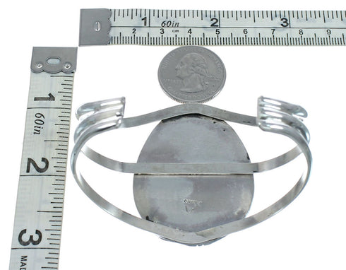 Genuine Sterling Silver Kingman Turquoise Native American Cuff Bracelet SX10106