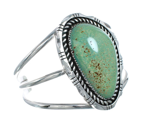 Genuine Sterling Silver Kingman Turquoise Native American Cuff Bracelet SX10107