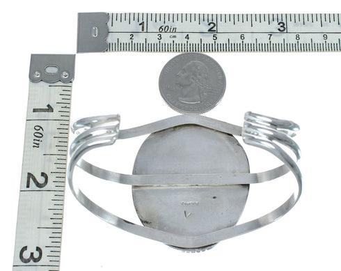 Genuine Sterling Silver Kingman Turquoise Native American Cuff Bracelet SX10108