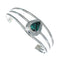 Native American Turquoise Sterling Silver Tear Drop Navajo Cuff Bracelet SX10109