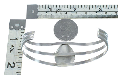 Native American Turquoise Sterling Silver Tear Drop Navajo Cuff Bracelet SX10109