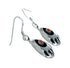 Navajo Coral Sterling Silver Bear Paw Hook Dangle Earrings SX10080