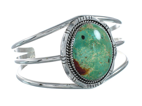Navajo Turquoise Silver Native American Cuff Bracelet XS10001