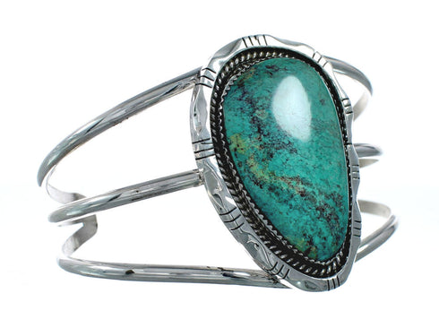 Navajo Turquoise Silver Native American Cuff Bracelet XS10002