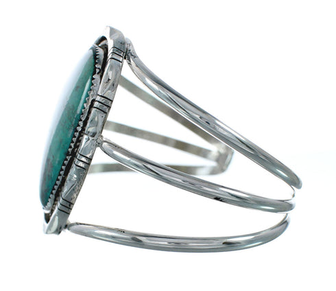 Navajo Turquoise Silver Native American Cuff Bracelet XS10002