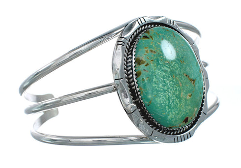 Navajo Turquoise Silver Native American Cuff Bracelet XS10006
