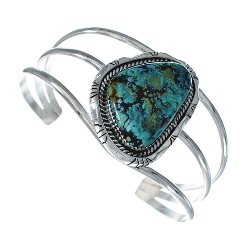 Genuine Navajo Turquoise Silver Native American Cuff Bracelet XS10007