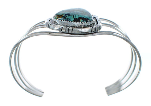 Genuine Navajo Turquoise Silver Native American Cuff Bracelet XS10007