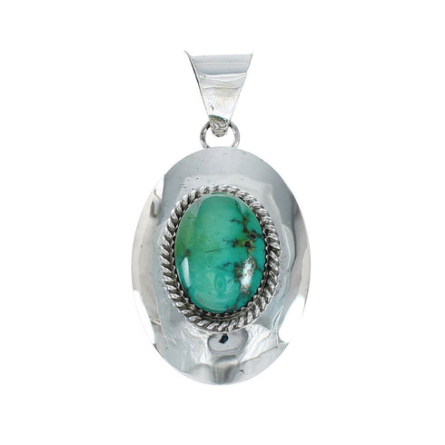 Navajo Turquoise Sterling Silver Pendant XS10016