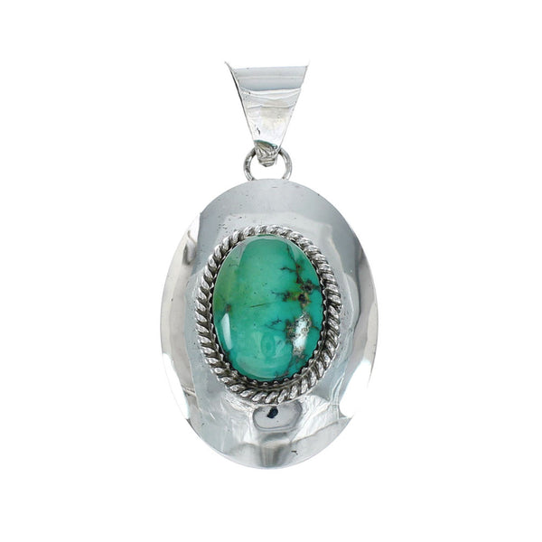 Navajo Turquoise Sterling Silver Pendant XS10016