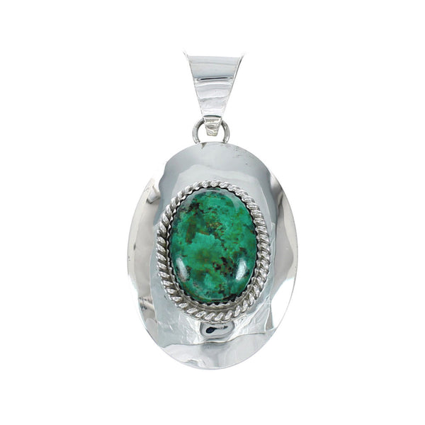 Navajo Turquoise Sterling Silver Pendant XS10017